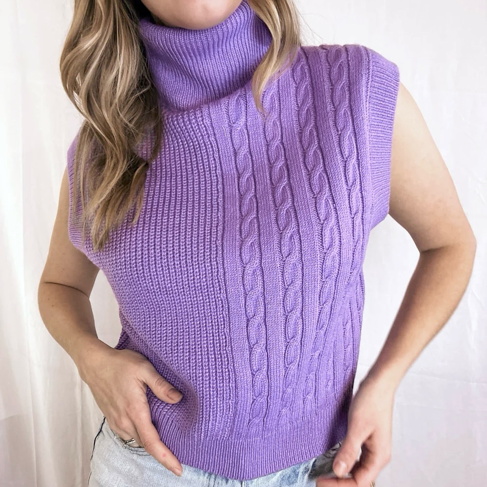 Lavender Sleeveless Sweater
